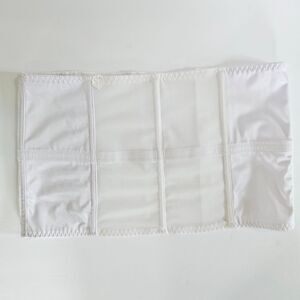 Vintage Native Intimates Boned Satin Mesh White Bridal Corset Waist Shaper XXL